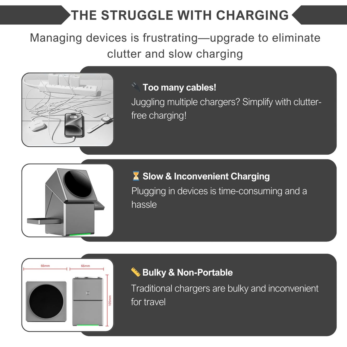 Alpohub™ CubeCharge 3-in-1 Wireless Charging Station